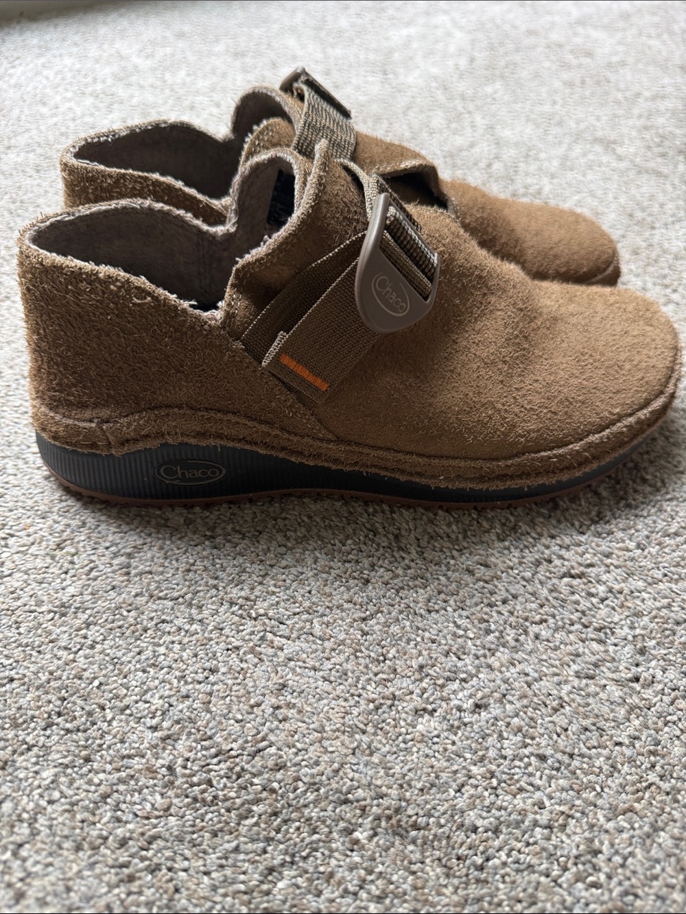 Chaco Brown Suede Slip-On Loafer with Adjustable Strap